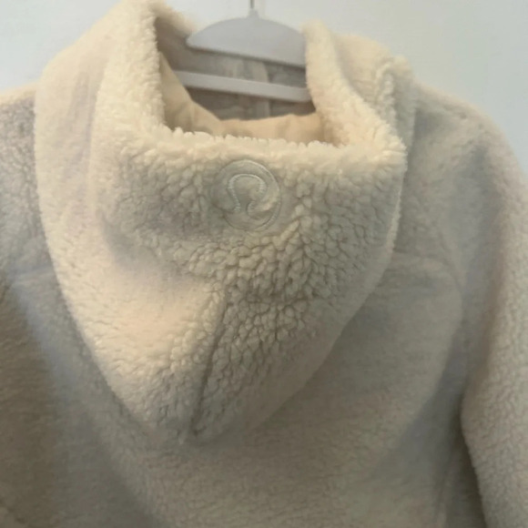 ! LULULEMON Scuba Oversized Half-Zip FLEECE Hoodie XS/S White Opal - Picture 7 of 10